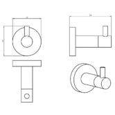 Linkware Elle Stainless Steel Robe Hook