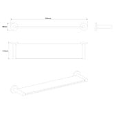 Linkware Elle 500mm Stainless Steel Shower Shelf