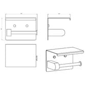 Linkware Elle Stainless Steel  Toilet Roll Holder