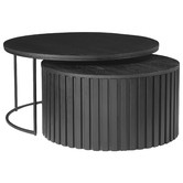 By Designs 2 Piece Olive Nesting Coffee Table Set