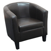By Designs Gunther Faux Leather Tub Chair