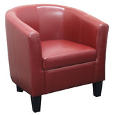 By Designs Gunther Faux Leather Tub Chair