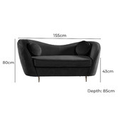 By Designs Arkisha 2 Seater Velvet Sofa