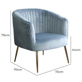 By Designs Karina Velvet Accent Chair