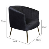 By Designs Karina Velvet Accent Chair