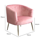 By Designs Karina Velvet Accent Chair