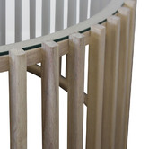By Designs Meshia Slatted Oak Wood Coffee Table