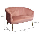 By Designs Osteria 2 Seater Velvet Sofa