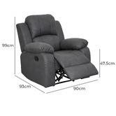 By Designs Rivoire Manual Recliner Armchair