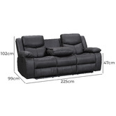 By Designs Perlman 3 Seater Electric Recliner Sofa