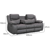 By Designs Perlman 3 Seater Electric Recliner Sofa