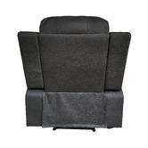 By Designs Black Riego Manual Recliner Armchair
