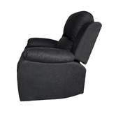 By Designs Black Riego Manual Recliner Armchair