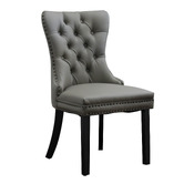 By Designs Grey Quentin Faux Leather Dining Chairs