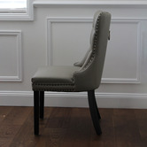 By Designs Grey Quentin Faux Leather Dining Chairs