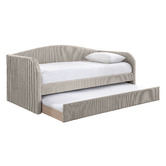 By Designs Esther Velvet Single Daybed with Trundle