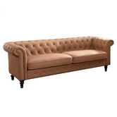 By Designs Cornelia Chesterfield 3 Seater Faux Leather Sofa