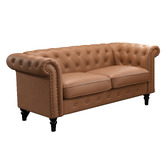 By Designs Cornelia Chesterfield 2 Seater Faux Leather Sofa
