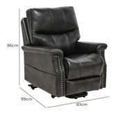 By Designs Caleb Faux Leather Electric Recliner Chair