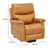 By Designs Caleb Faux Leather Electric Recliner Chair