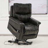 By Designs Caleb Faux Leather Electric Recliner Chair