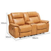 By Designs Marciela 2 Seater Electric Recliner Sofa