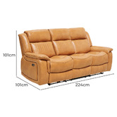 By Designs Marciela 3 Seater Electric Recliner Sofa
