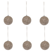 By Designs Set of 6 Sugar Bead Baubles