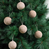 By Designs Set of 6 Sugar Bead Baubles