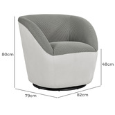 By Designs Baris Upholstered Swivel Chair