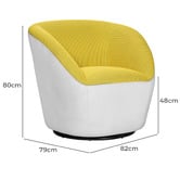 By Designs Baris Upholstered Swivel Chair