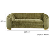 By Designs Farid 3 Seater Chenille Sofa