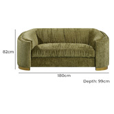 By Designs Farid 2 Seater Chenille Sofa