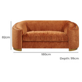 By Designs Farid 2 Seater Chenille Sofa