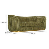 By Designs Clarette 3 Seater Chenille Sofa