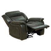 By Designs Powell Faux Leather Electric Recliner Chair