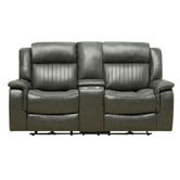 By Designs Powell 2 Seater Faux Leather Recliner Sofa