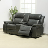 By Designs Powell 2 Seater Faux Leather Recliner Sofa