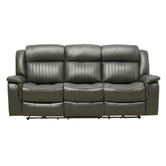 By Designs Powell 3 Seater Faux Leather Recliner Sofa
