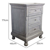 By Designs Amadis Mindi Wood Bedside Table