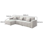 By Designs Argus 4 Seater Modular Sofa with Chaise