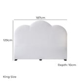 By Designs Hester Cloud-Shaped Upholstered Bedhead