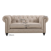By Designs Landon 2 Seater Chesterfield Sofa