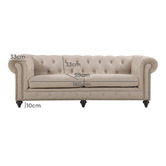 By Designs Landon 3 Seater Chesterfield Sofa