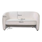 By Designs Tarryn 2 Seater Boucle Sofa