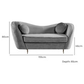 By Designs Arkisha 2 Seater Velvet Sofa