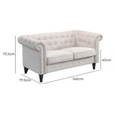 By Designs Cornelia Chesterfield 2 Seater Sofa