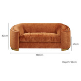 By Designs Farid 2 Seater Chenille Sofa