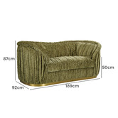 By Designs Clarette 2 Seater Chenille Sofa