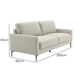 By Designs Bryn 3 Seater Upholstered Sofa